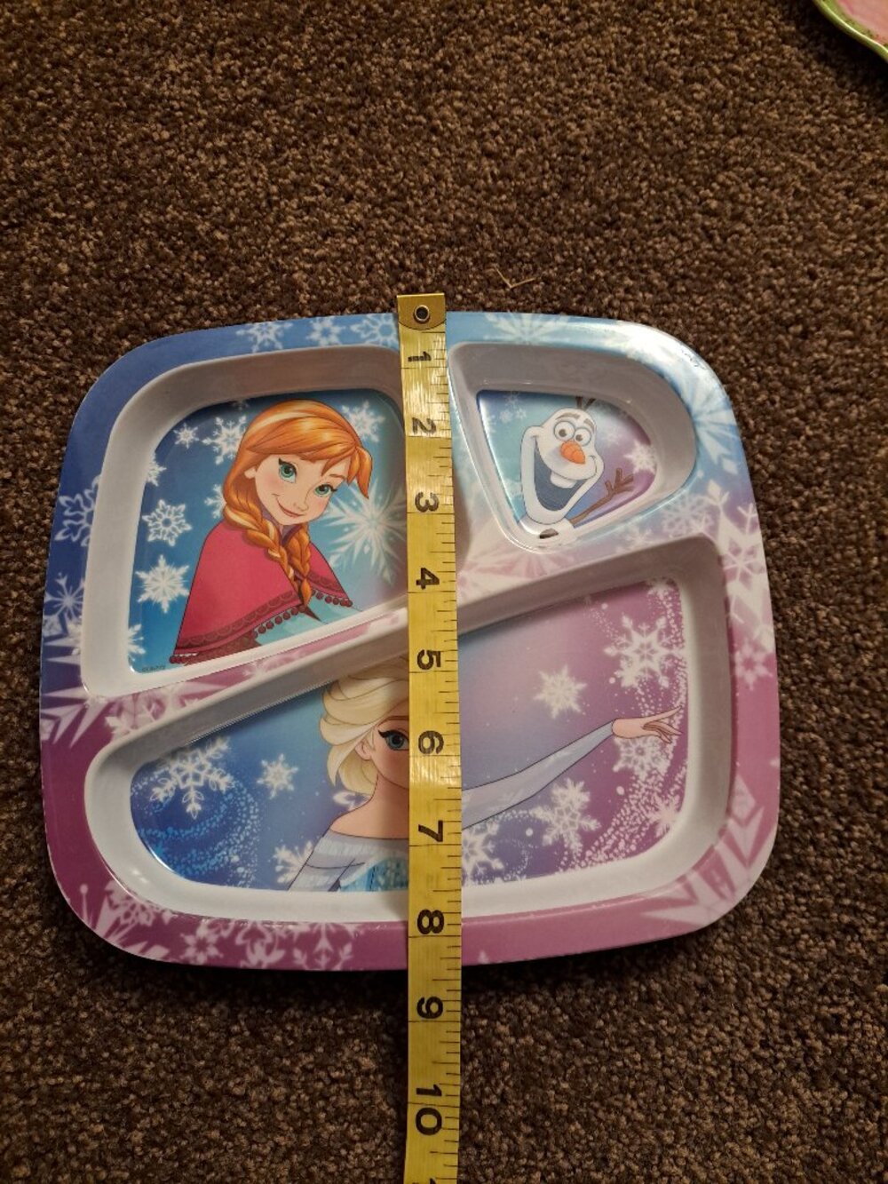 Zak! Designs Disney Frozen divided plate Elsa, Anna, Olaf &"I'm Olaf Plate - Picture 3 of 6